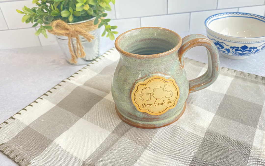 Grow Create Sip | Handcrafted Stoneware Mug