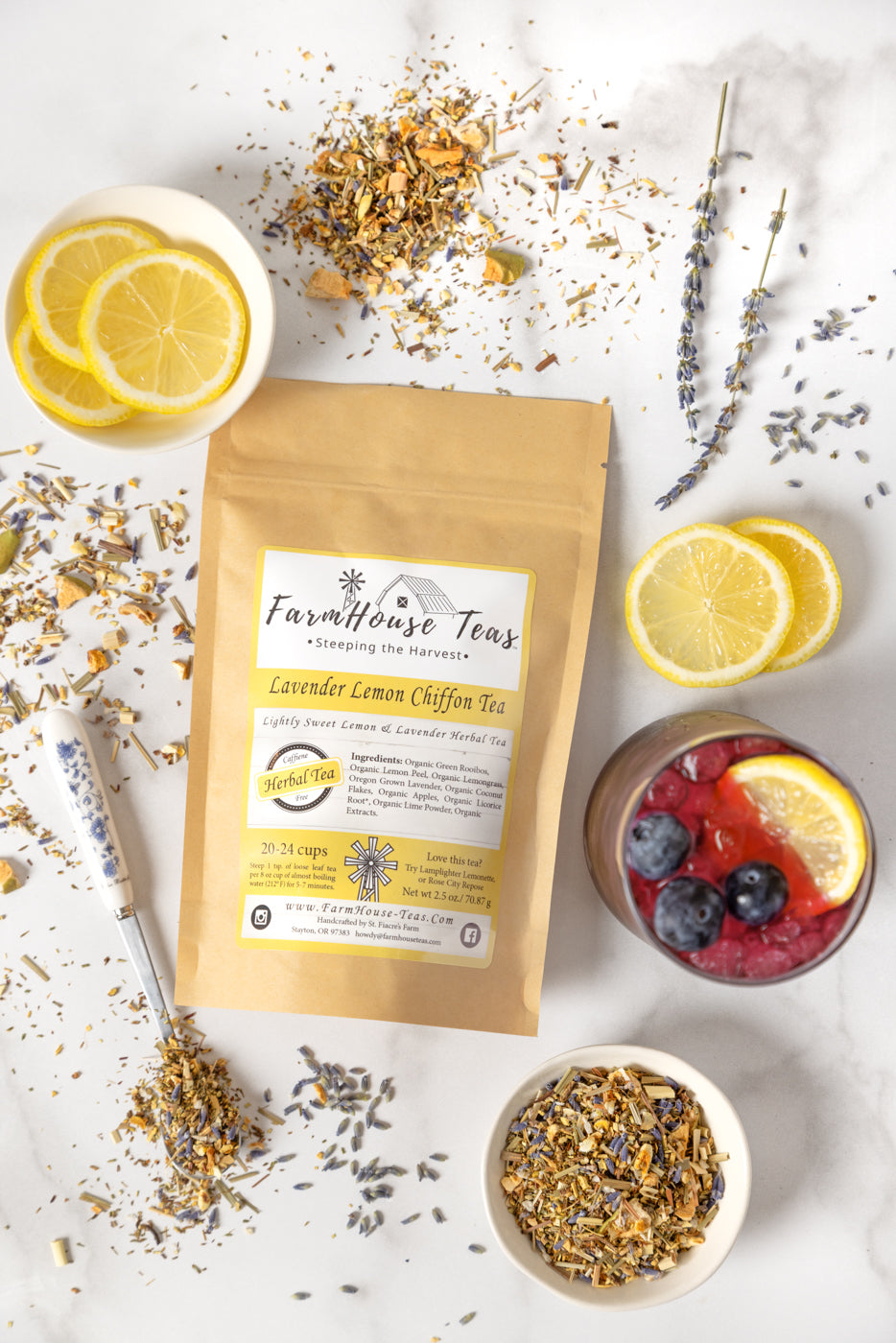 Lavender Lemon Chiffon Organic Loose Leaf Tea